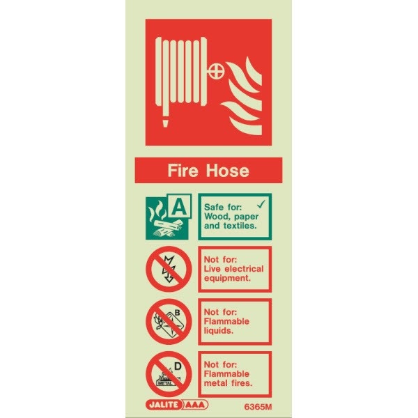 Photoluminescent Fire Hose ID Signs Photoluminescent Fire Hose ID Signs