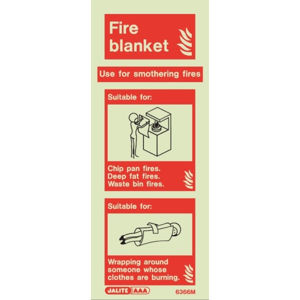 Photoluminescent Fire Blanket ID Signs Photoluminescent Fire Blanket ID Signs