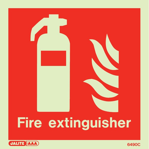 Photoluminescent Fire Extinguisher Location Signs