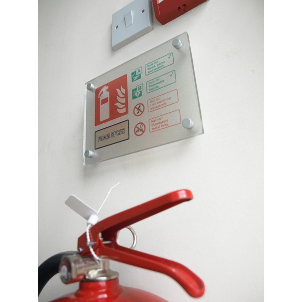 Frosted Acrylic Extinguisher ID Signs