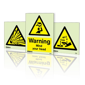 Photoluminescent Hazard Safety Signs Photoluminescent Hazard Safety Signs
