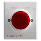 Vimpex 10-1110WFR-S Identifire Sounder VID Beacon - White Body Red Lens - Flush Mounted Version