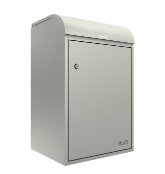 Fulham Large Front Access Wall Mountable Secure Parcel Box - Pebble