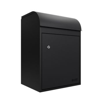 Fulham Medium Front Access Wall Mountable Secure Parcel Box - Black