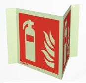 Jalite 6422P20 Wall Mounted Panoramic Fire Extinguisher Sign