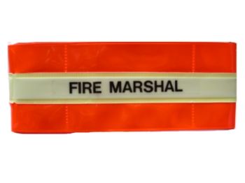 Fire Marshal Armband - Hi Visibility Photoluminescent Material Jalite AB3021