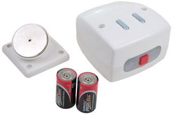 Geofire Agrippa DRW-ACC-W Wireless Acoustic Door Retainer Magnet - Battery Powered - Wall Mounted (302-111)