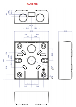 Vimpex 10-8010WXX-S White Back Box