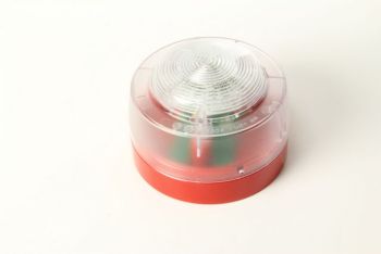 Notifier CWST-RR-S6 EN54-23 Flashing Beacon - Conventional Clear Lens & Red Body - With First Fix Option