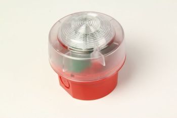 Notifier CWST-RR-W5 EN54-23 Flashing Beacon - Conventional Clear Lens & Red Body - Deep Base