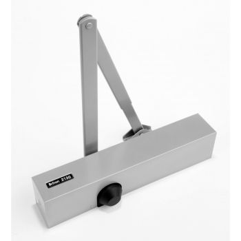BRITON 2130 FIRE DOOR CLOSER OVERHEAD SIZE 2 - 6 BACK CHECKED - SILVER FINISH
