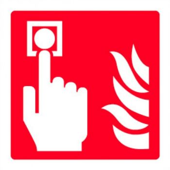 Fire Alarm Call Point Safety Label - Self-Adhesive - Roll of 100 - 59701