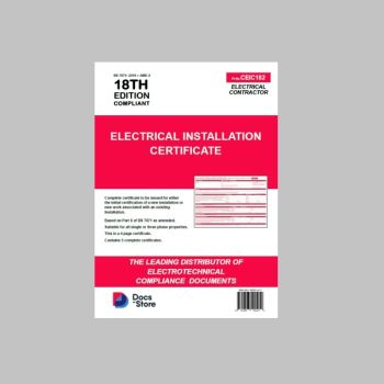 DocStore CEIC182 Electrical Installation Certificates - 18th Edition Compliant