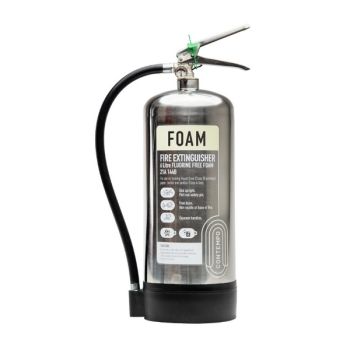 Contempo 6Ltr Foam Stainless Steel Fire Extinguisher - CX-FFF-006-DSS