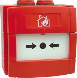 Morley MI-WCP-R/SG Wetherproof Call Point - Addressable Break Glass IP67 Rated