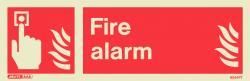 6450M Jalite Photoluminescent Fire Alarm ID Sign 80x200mm