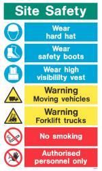 WX9317 Jalite White Exterior Site Safety Instruction Sign 750 x 450mm