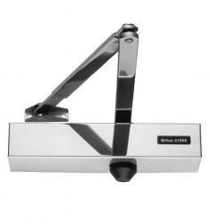 Briton 2130BDC Fire Door Closer Overhead Size 2 - 6 Delayed Action Back Checked - Silver Finish