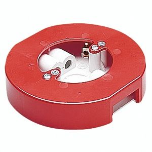 MK YCR502 RED Red Alert Circular Surface Mounted Backbox - Red
