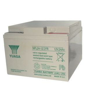 Yuasa NPL24-12IFR Long Life Flame Retardant Lead Acid Battery - 24Ah 12V