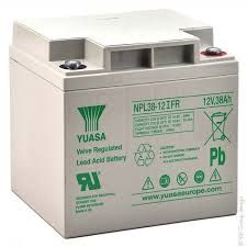Yuasa NPL38-12IFR Long Life Flame Retardant Lead Acid Battery - 38Ah 12V