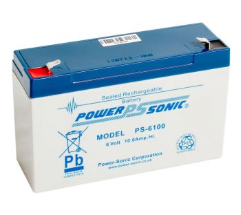 Powersonic PS-6100 6V 10Ah Sealed Lead Acid Battery