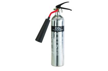Firechief PXC2 2KG CO2 Polished Stainless Steel Fire Extinguisher