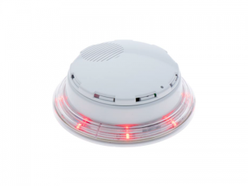 Cranford Controls VSL-32-C VSO Platform Sounder With LED Ring - White Body Clear Lens Red Flash (509-001)