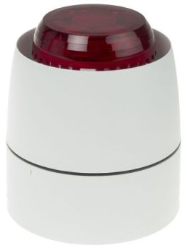 Cranford Controls VCL-DB-WB/RL Vocalarm Sounder Beacon - Deep Base White Body Red Lens (508-018)
