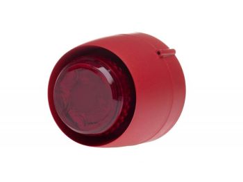 Cranford Controls VCL-SB-RB/RL Vocalarm Sounder Beacon - Shallow Base Red Body Red Lens (508-019)