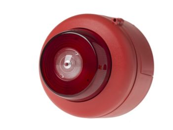 Cranford Controls VXB-1EVAD C DB RB RF Ceiling Mounted Beacon - Deep Base Red Body Red Flash (512-206)