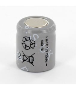 Yuasa 1AAY150 1.2V 150mAh Ni-Cad 1/3 AA Cell Battery