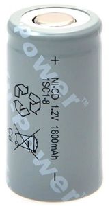 Yuasa 1SC1-8 1.2V 1800mAh Ni-Cad Sub C Cell Battery