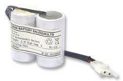 Yuasa 2DH4-0LAP3 2.4V 4000mAh Ni-Cad Battery With Leads and AMP Connector and plate