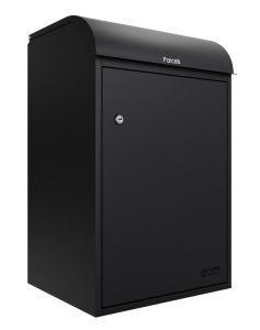 Fulham Large Front Access Wall Mountable Secure Parcel Box - Black