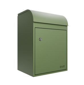 Fulham Medium Front Access Wall Mountable Secure Parcel Box - Green