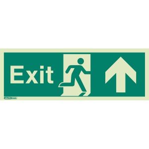 Jalite 446K Up Arrow Photoluminescent Exit Sign (150 x 400mm)