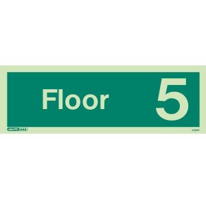 Jalite 4732PT Photoluminescent Fifth Floor Identification Sign