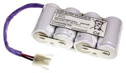 Yuasa 4DH4-5LAP3 4.8V 4500mAh Ni-Cad Battery With Leads and AMP Connector and Plate