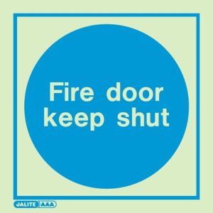 Jalite 5421C Fire Door Keep Shut Photoluminescent Sign - 150 x 150mm