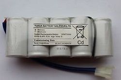 Yuasa 5DH4-0LAP3 6V 4000mAh Ni-Cad Battery With Leads and AMP Connector and Plate