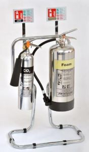 Chrome Fire Extinguishers & Stand Package - Foam Version - 81/03600