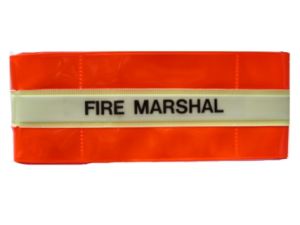 Fire Marshal Armband - Hi Visibility Photoluminescent Material Jalite AB3021