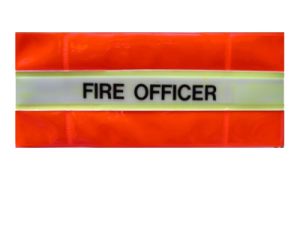 Fire Officer Armband - Hi Visibility Photoluminescent Material Jalite AB3023