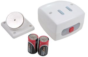 Geofire Agrippa DRW-ACC-W Wireless Acoustic Door Retainer Magnet - Battery Powered - Wall Mounted (302-111)