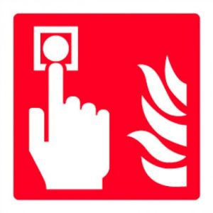 Fire Alarm Call Point Safety Label - Self-Adhesive - Roll of 100 - 59701