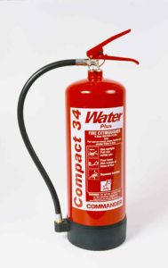 Water Additive Fire Extinguisher 6 Litre Compact 34 - Commander WS6EA