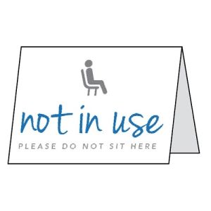 Seat Not In Use Double Sided Table Card - Pack of 5 - CV0009