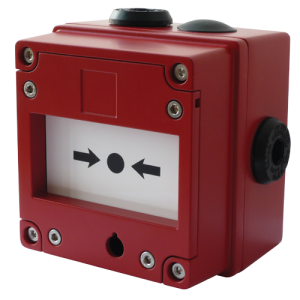 E2S Hazardous Area Break Glass Call Point - Red - BEx-CP3B-BG-ST-NF-NL-RD-24V-E3K3R-S470R
