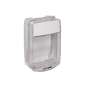 STI-15010NW Euro Stopper Break Glass Cover With White Shell - Flush Version